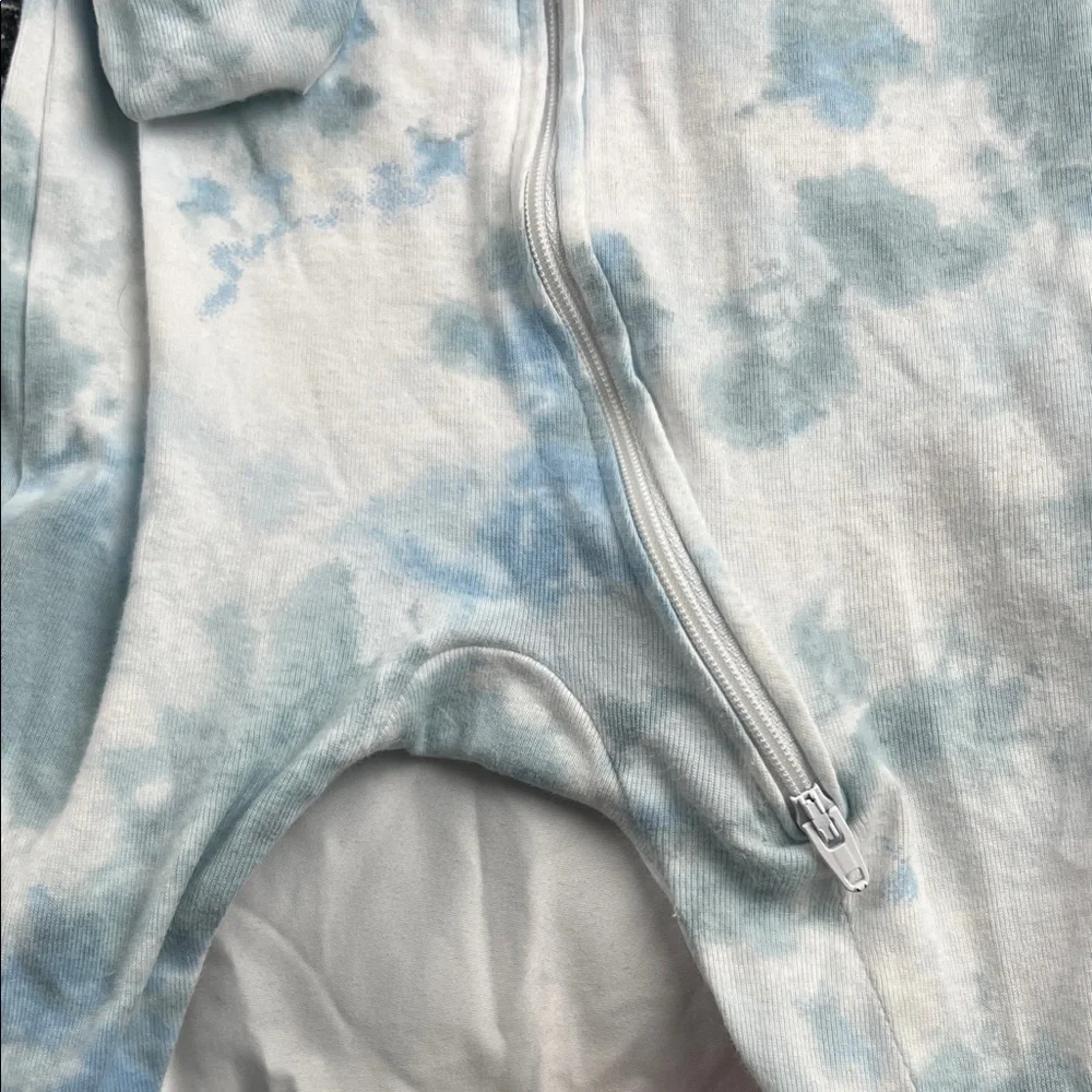 Old Navy Black White Fair Isle &‎ Light Blue Tie-Dye Baby One-Pieces (2)